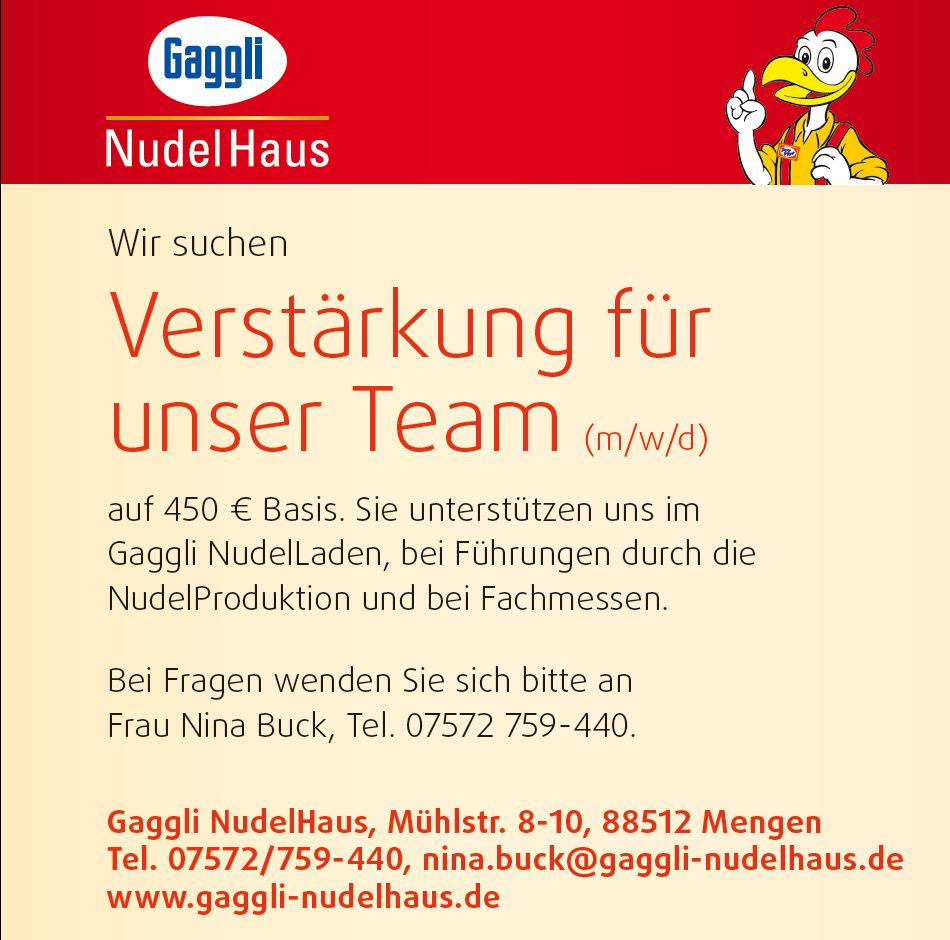 Verstärkung gesucht