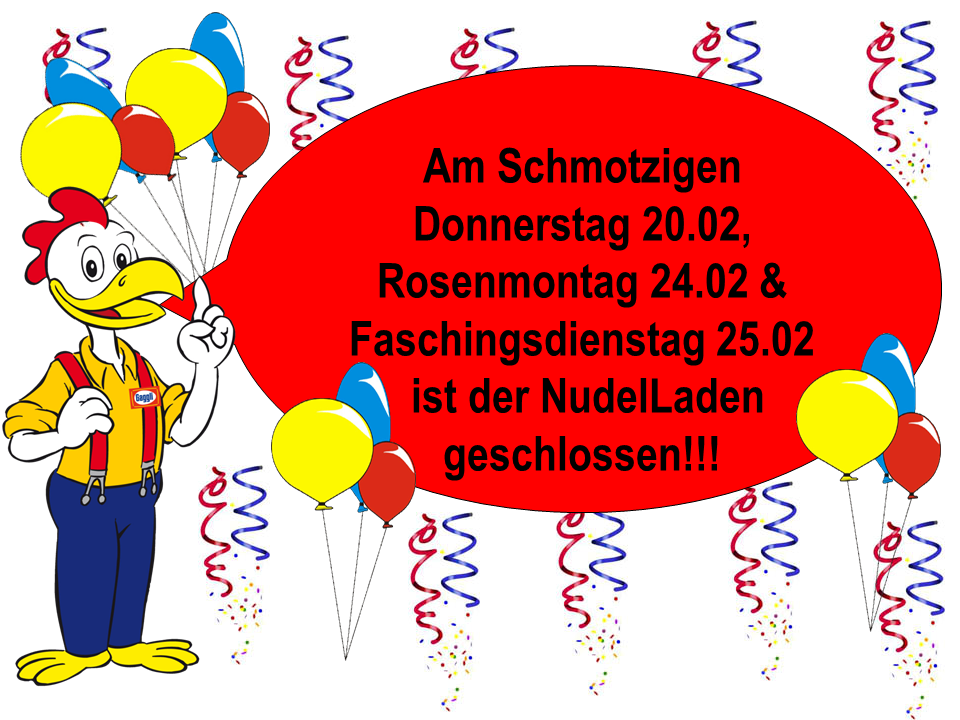 Öffnungszeiten Fasching 2020