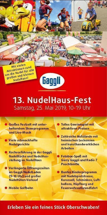 13. Gaggli NudelHaus-Fest am 25.05.2019